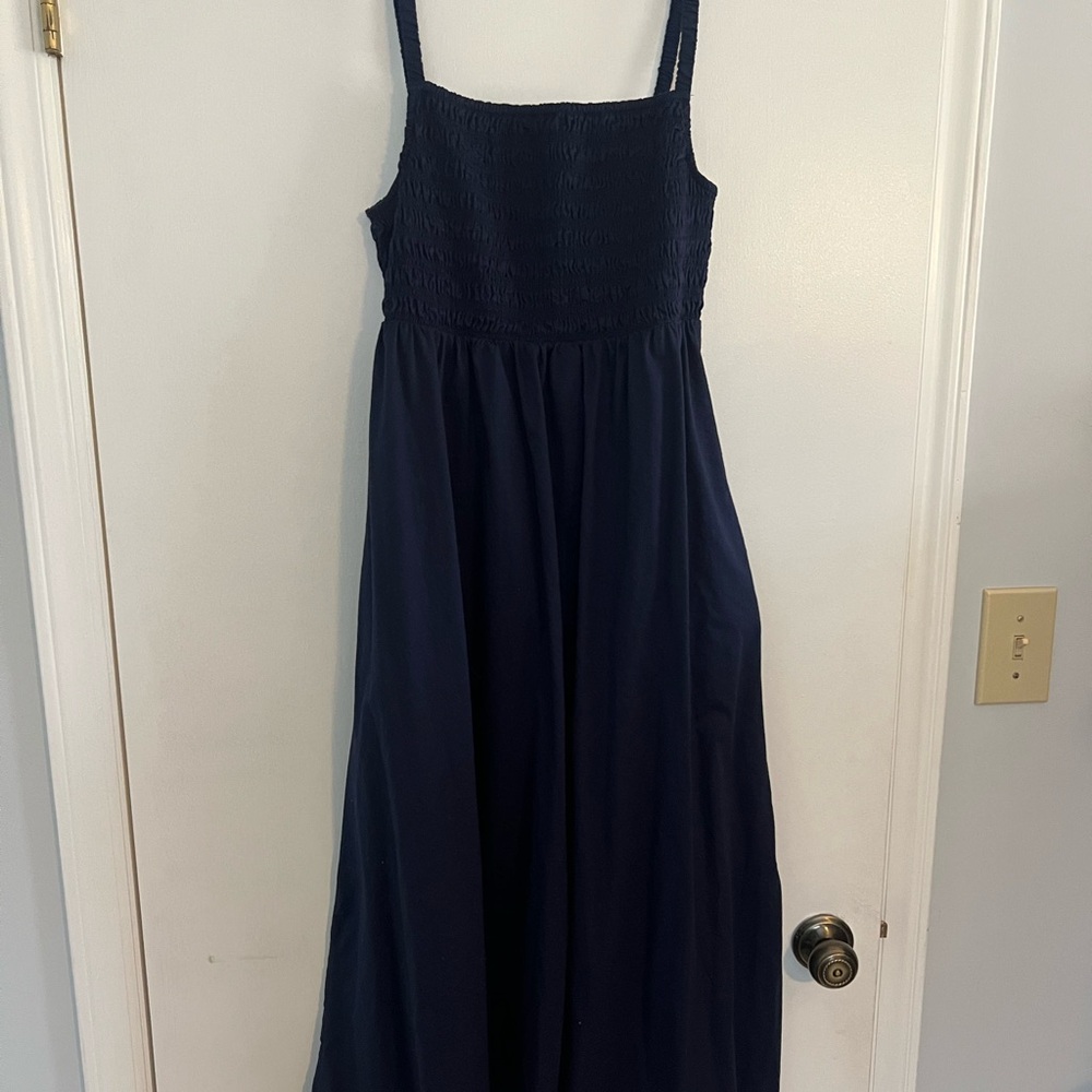 Old Navy Dark Blue Smocked Dress